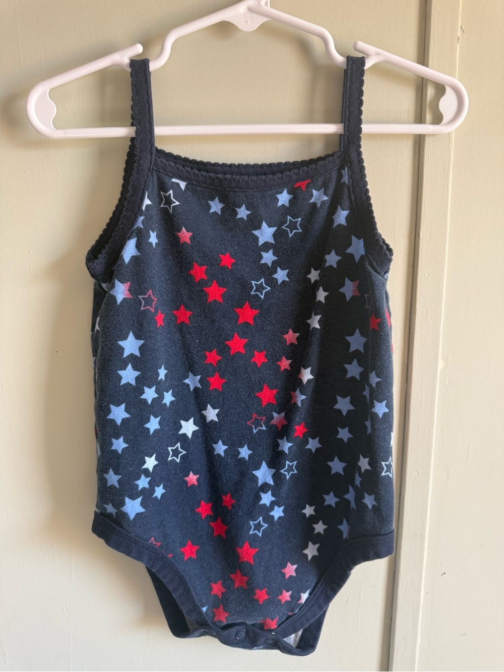 Garanimals Navy One-Piece Bodysuit with Red and Light Blue Stars